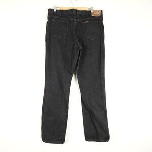 Vintage 90s Mustang Western Jeans Men's 38.5x32 Boot Cut 100% Cotton Black Denim